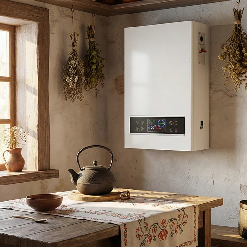 Silver Electric Wall-Mounted Boiler with Custom Options and OEM Support