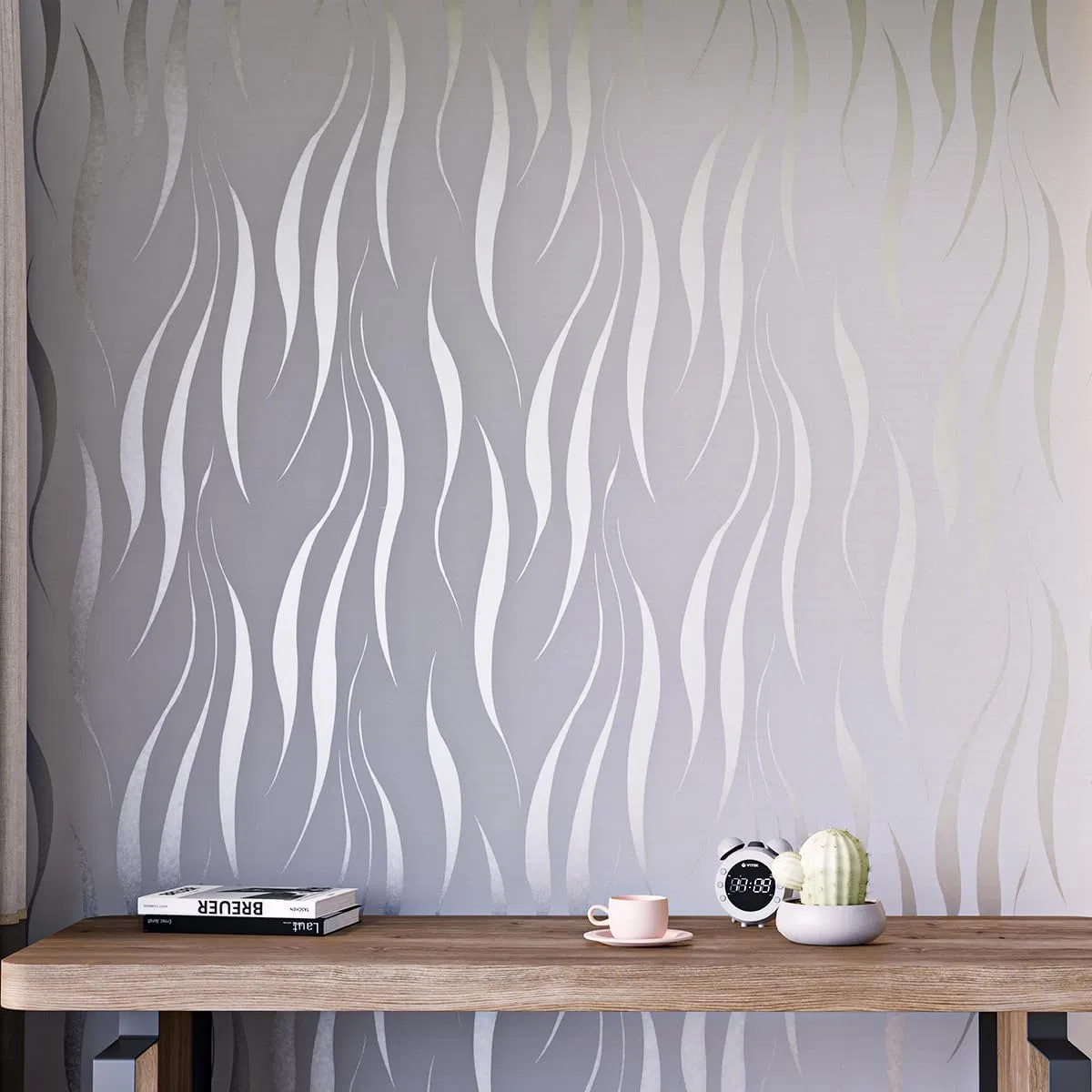 3D Modern Water Waves Fashion Peel and Stick Wallpaper