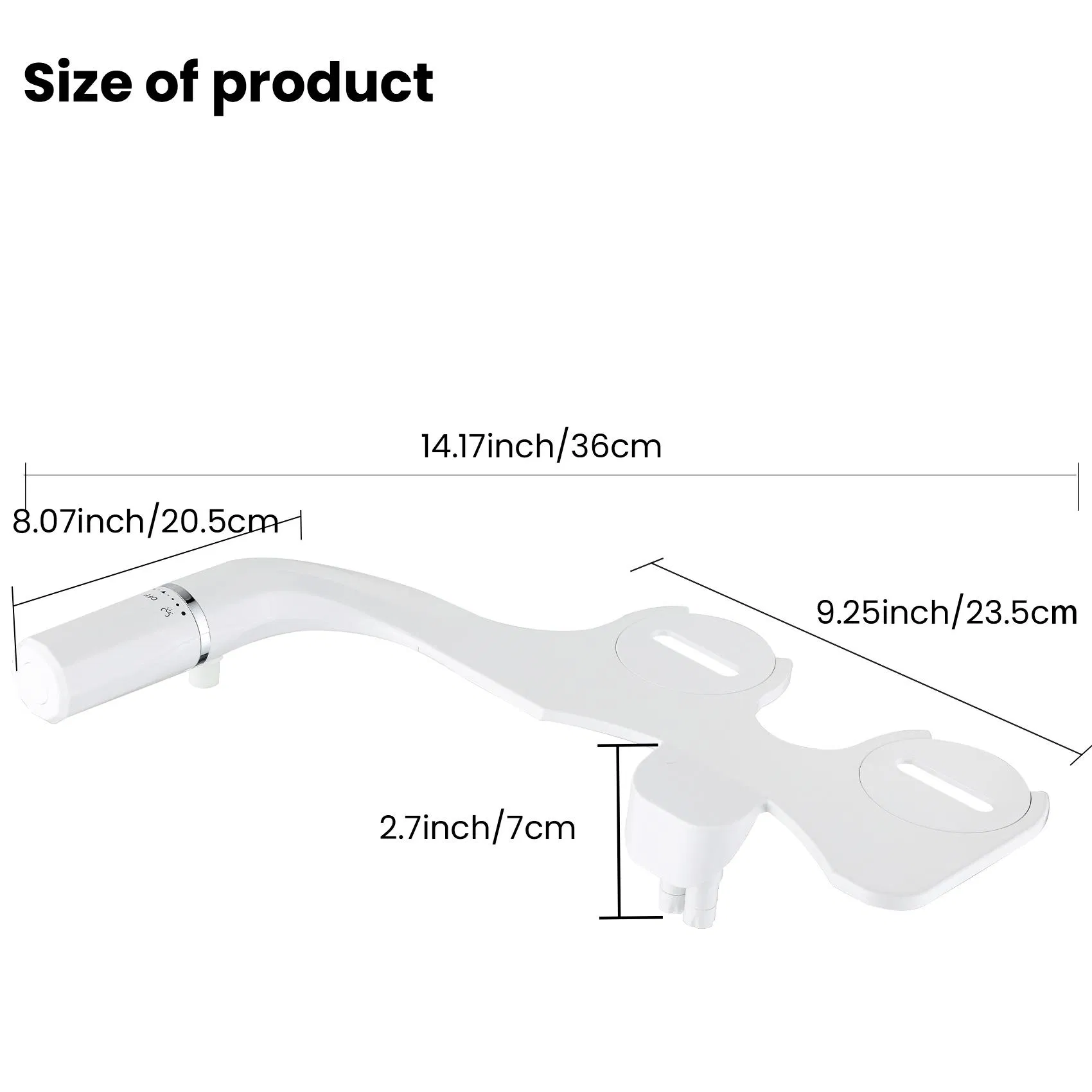 Manual Bidet Toilet Sprayer Seat Self-Clean with Dual Function