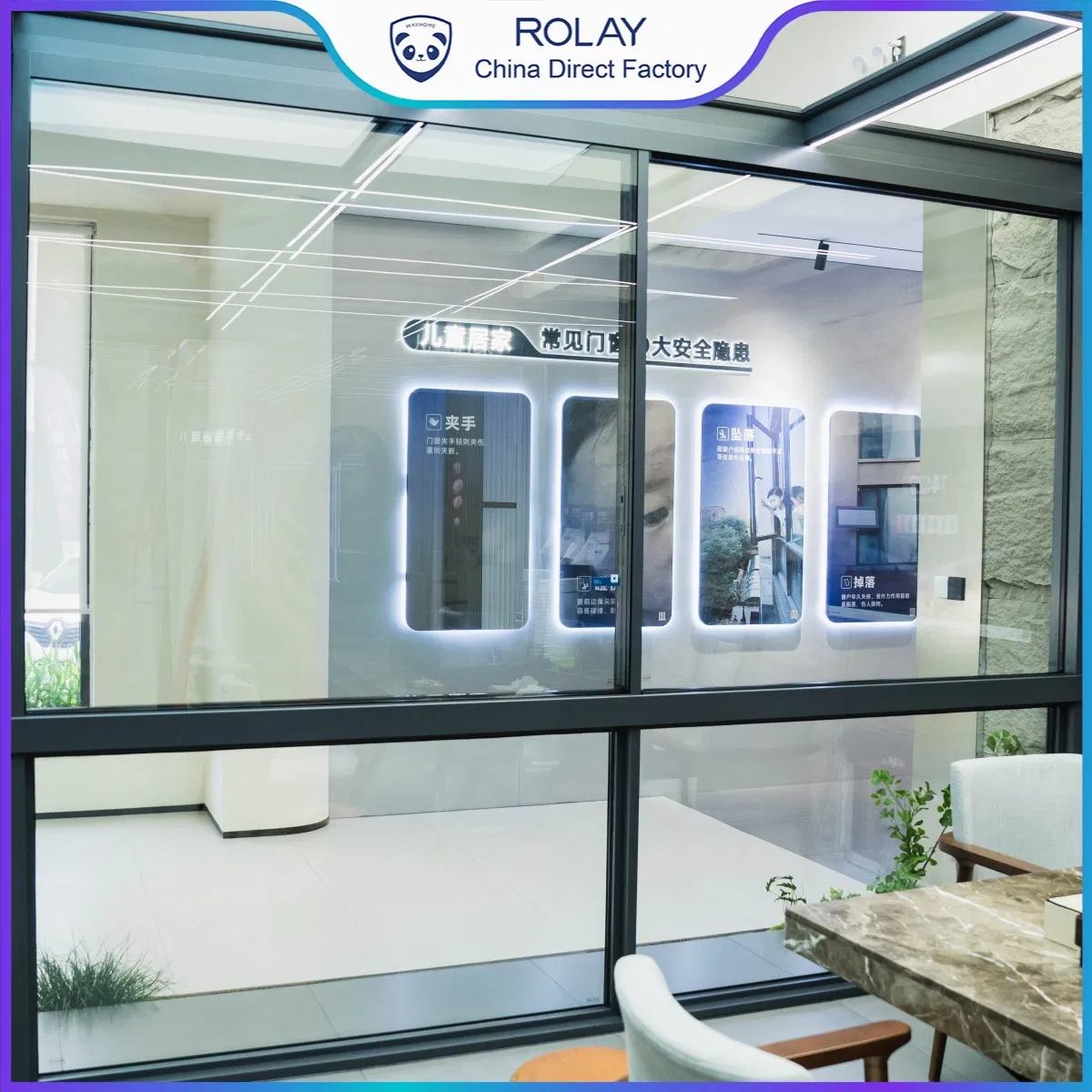 Rolay Glass Window Exterior Door Aluminum Alloy Reinforced Frame Panoramic Vision Huge Ventilation Anti-Mosquito Aluminum Sliding Window for Home Pergola Sunoom