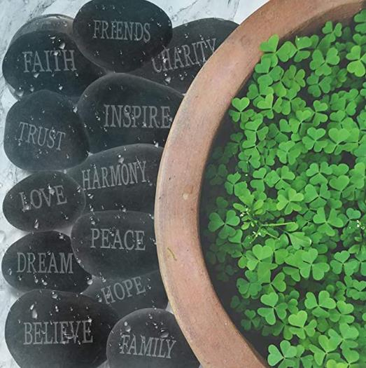 High Quality Buddhism Customizable Lettering Pebble Stones Decorative Pebbles Stones 1