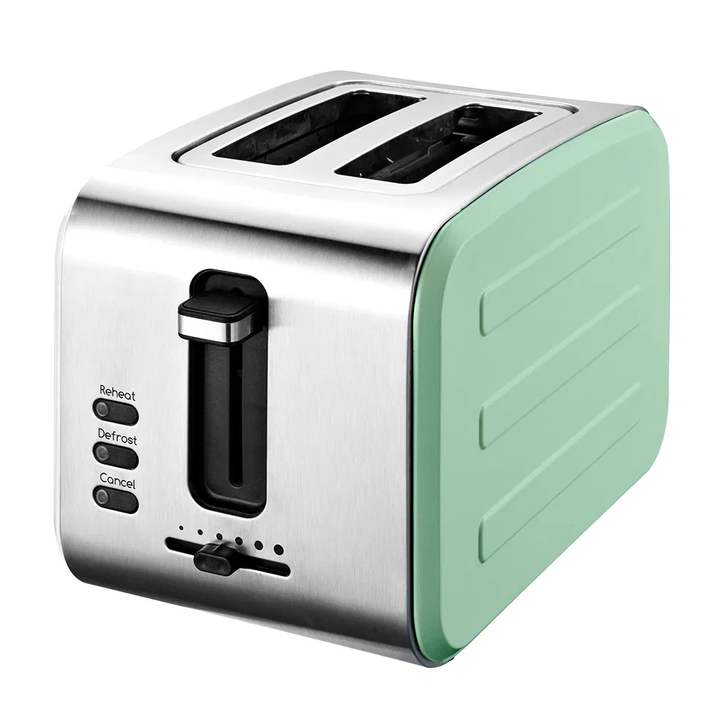 New Nordic Style 2 Slices Stainless Steel Wide Slot Toaster Home Smart Breakfast Machine