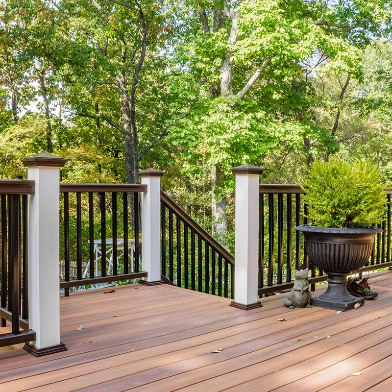 Eco -Friendly Composite Balcony Terrace Fence Handrail and Railing Anti-UV WPC Fencing & Railing