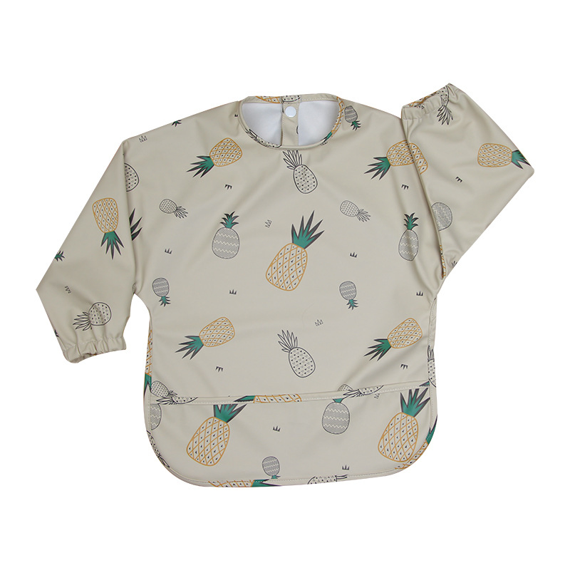 in Stock, Children's Upside-Down PU Coveralls, Washable and Dirt-Proof Clothes, and Baby Waterproof Bibs