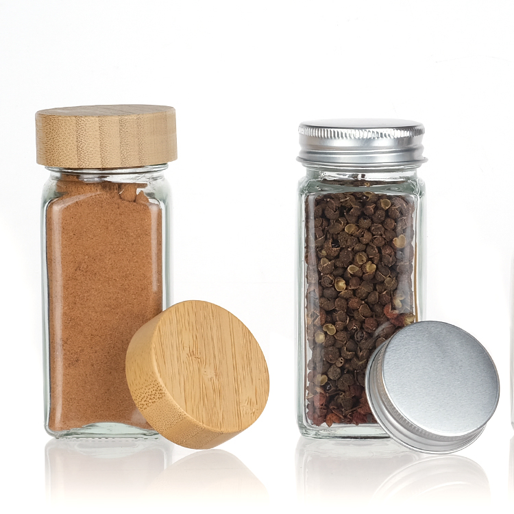 4oz Spice Bottles Empty Glass Jar with Labels Seasoning Organizer Jars