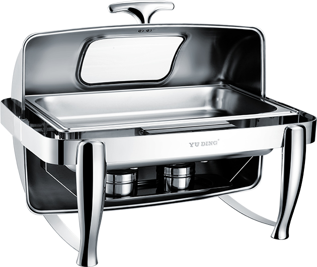 Stainless Steel Hollow Bottom Rectangular Chafing Dish with 9L