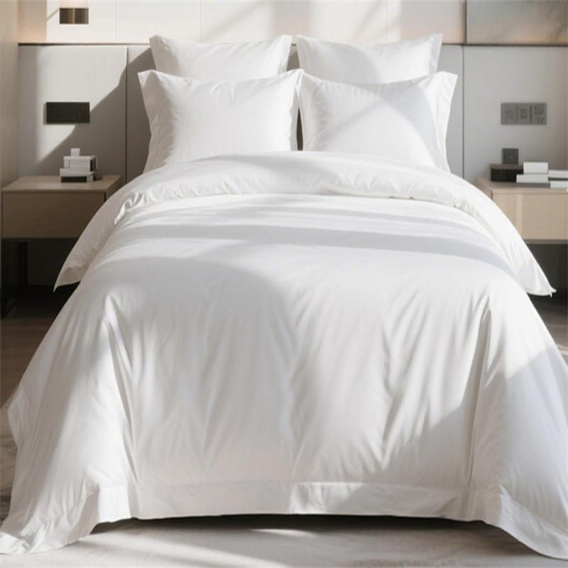 5 Star White 100% White Cotton Hotel Queen Bedding Set