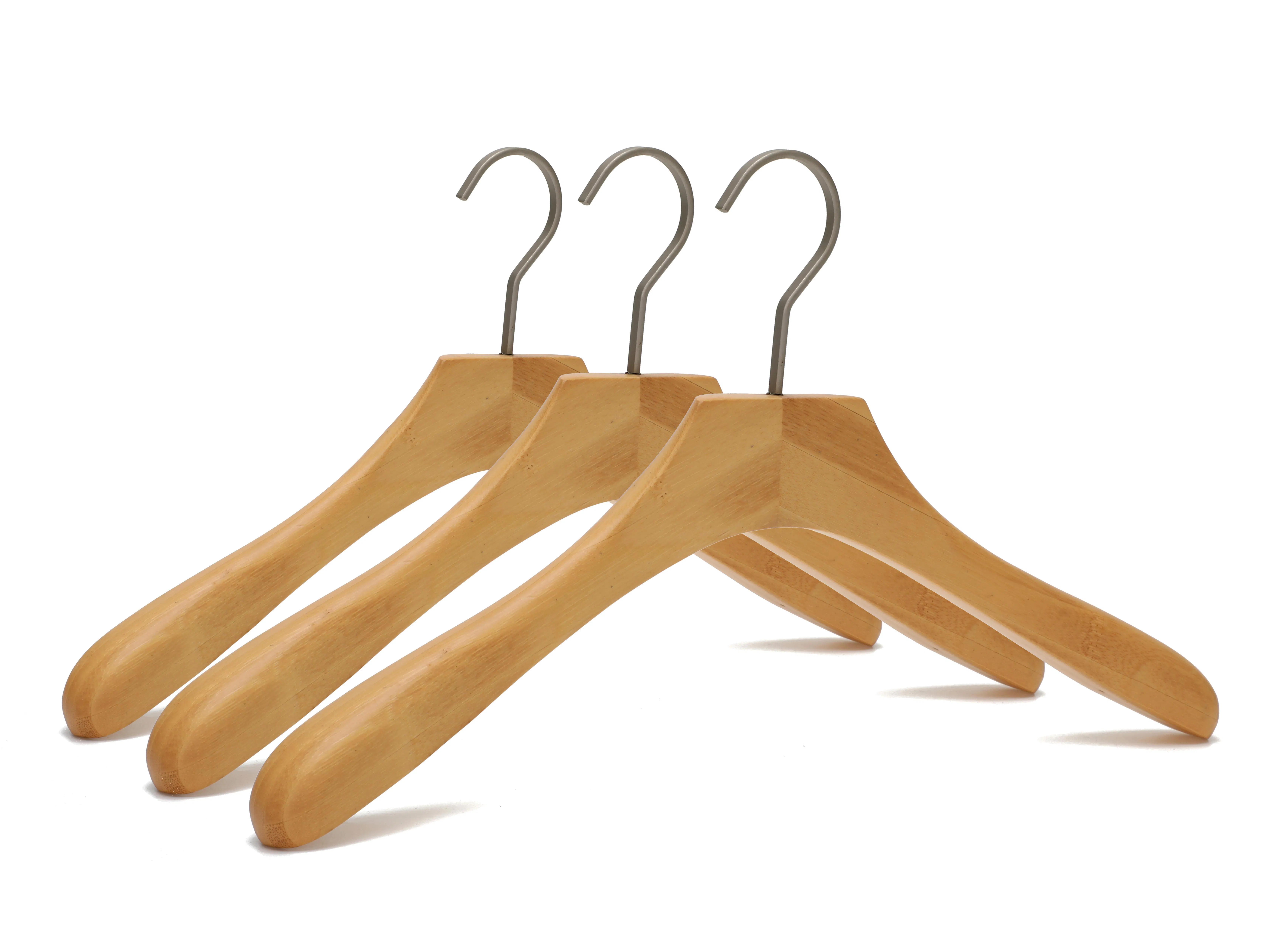 Customized Wooden Hanger for Clothes with Logo for Luxury Wardrobe Organization