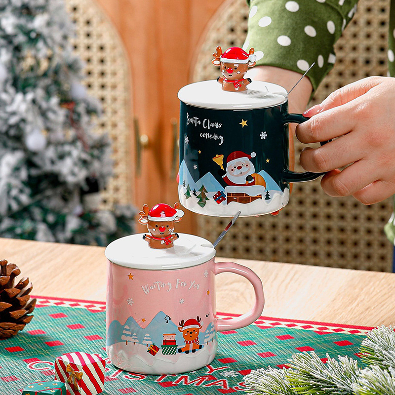 Cartoon Christmas Personalized Trendy Mug Cute Santa Claus