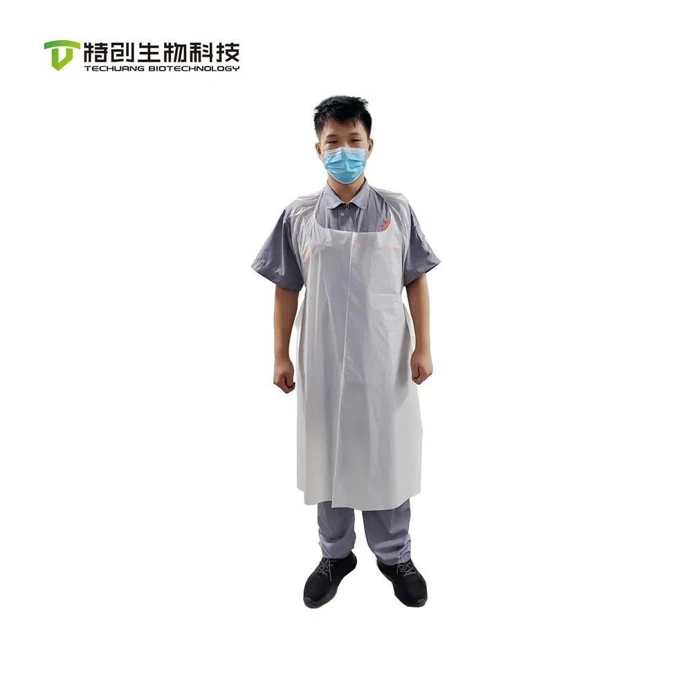 En 13432 100%Compostable New Design Disposal Pinafore Biodegradable Poly Multipurpose Strong Apron