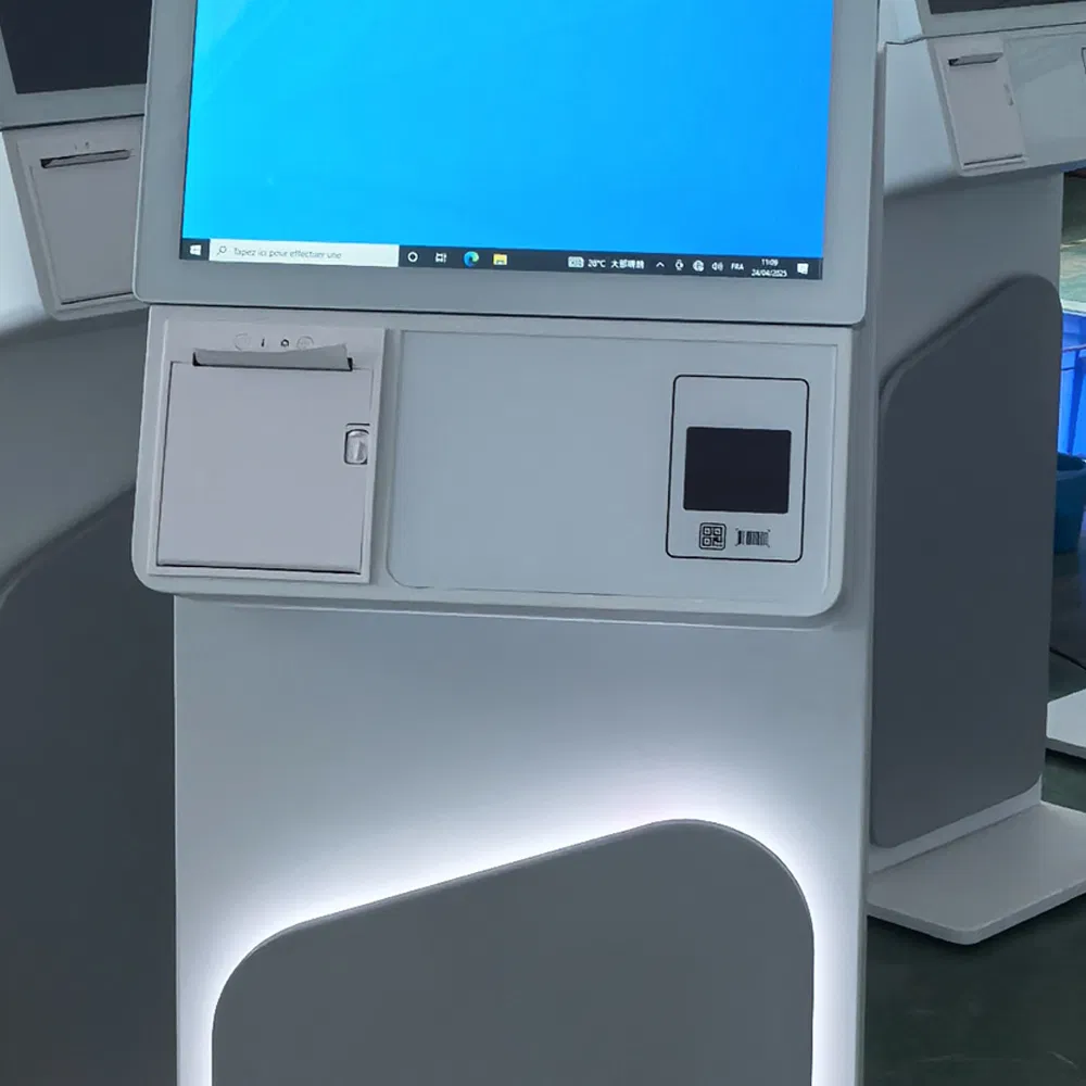 27 Inch Floor Standing Self Service Payment Kiosk with Qr Scanner Printer