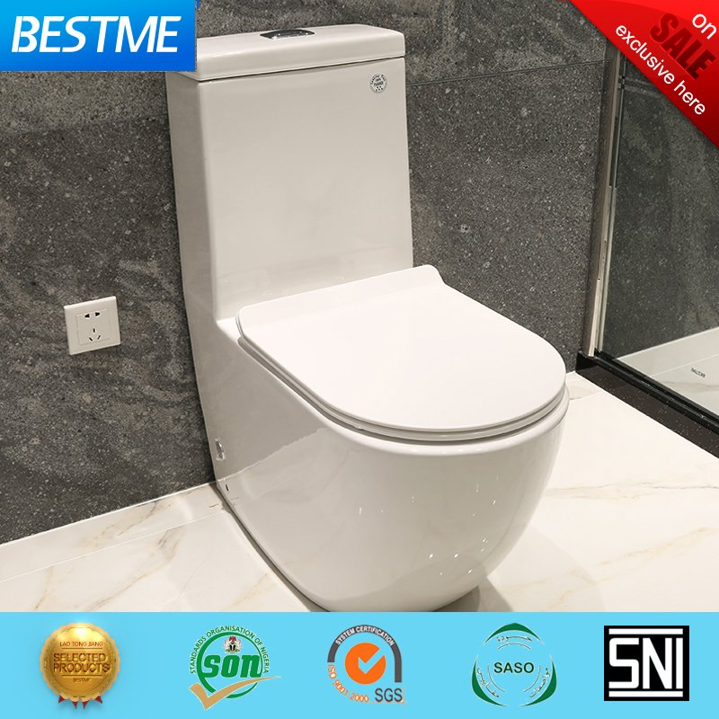 Wholesale Washing Down Floor Mounted Durable Luxury Hotel Supply One Piece Full Glazed Toilet (BC-1304)