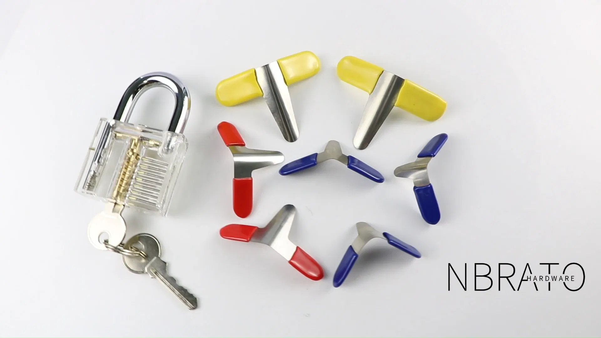 Training Kit Entertainment Tools Metal Shims Locksmith Tool with Practice Lock