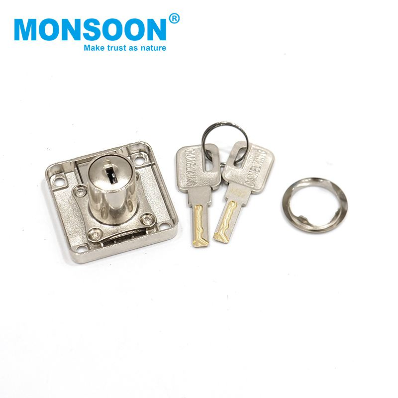 Good Price Hardware Home Furniture Safety Zinc Alloy Cupboard Cabinet Office Computer Desk Sliver Drawer Lock with Keys