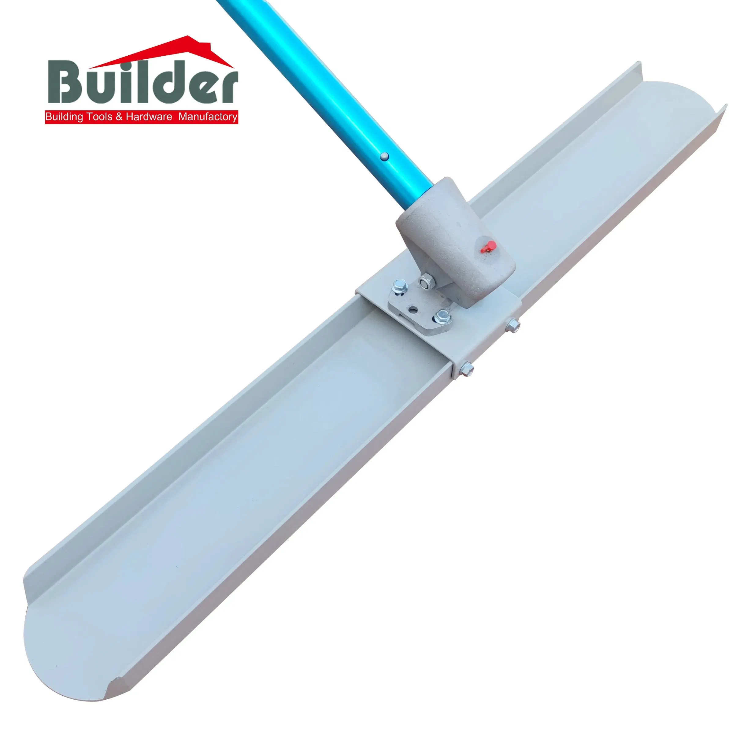 Double Edge Channel Bull Float with Bracket, 1-3/4"X6' Handle, Round Ends, 36/48/60/72 X 6 Inch, Concrete, Magnesium Construction