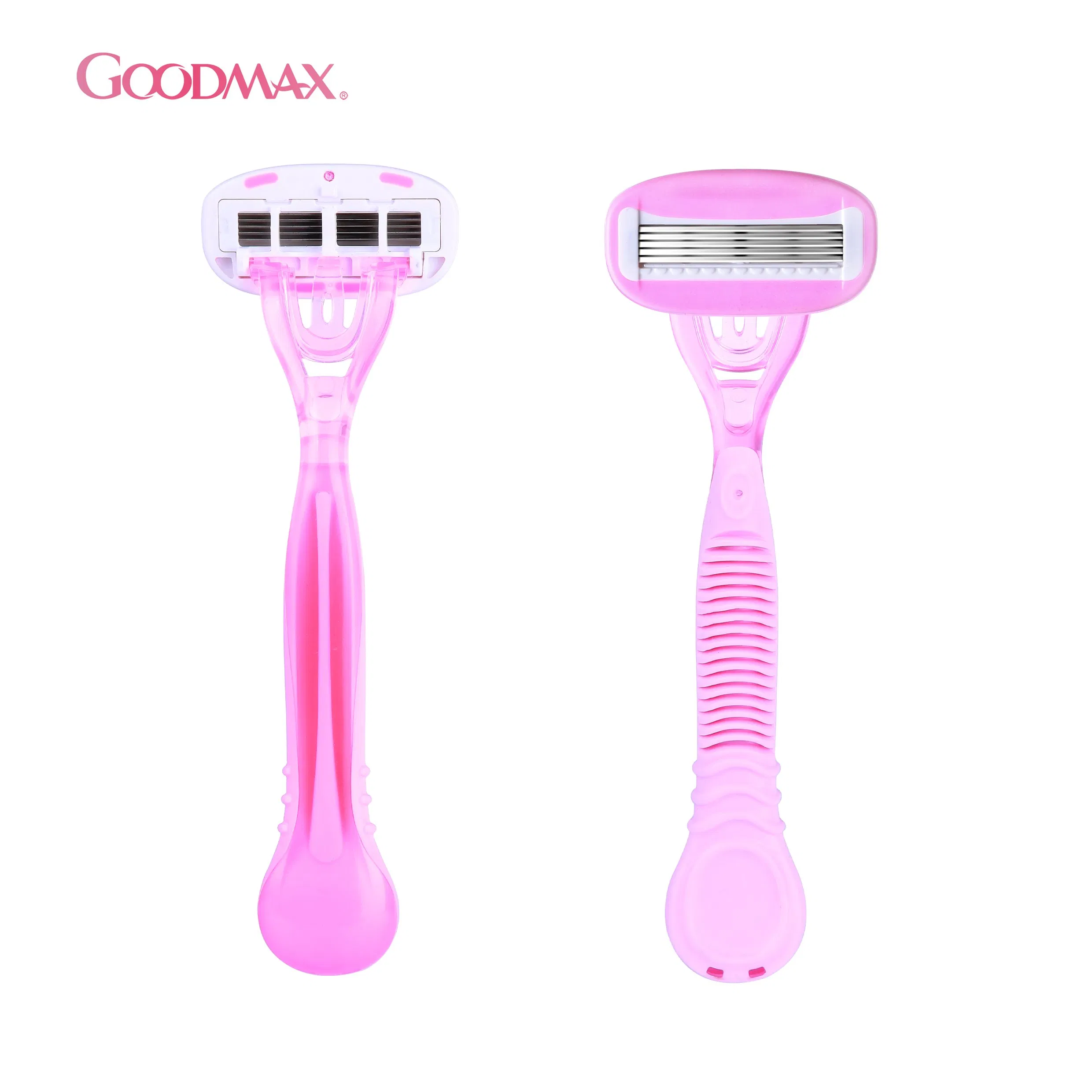 Four Blade Lady Disposable Razor Open Back Design
