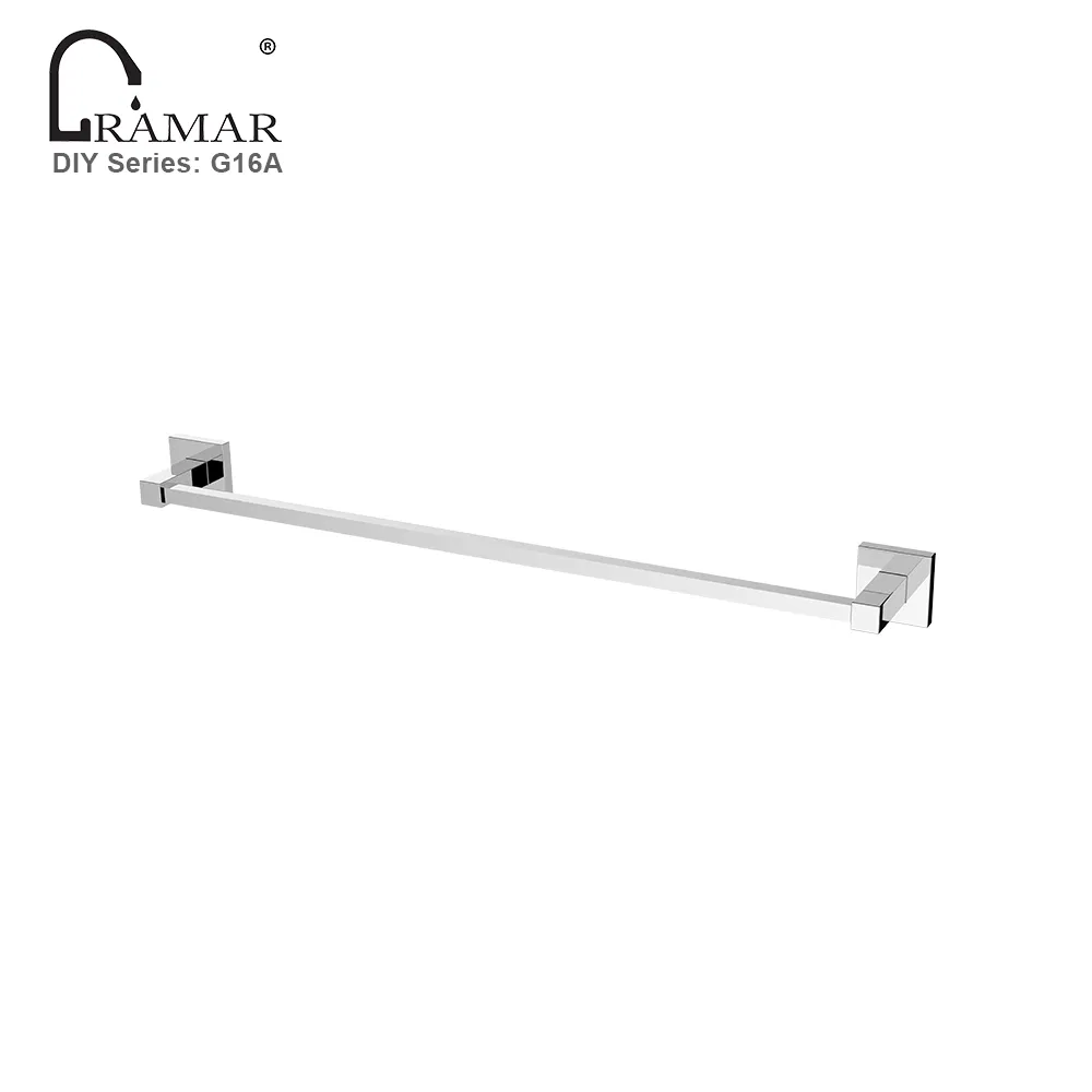 Квадратный полотенцедержатель из латуни и нержавеющей стали