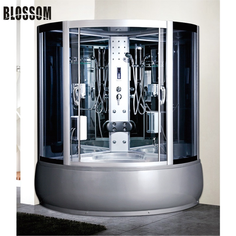 Sauna Room Steam Cabinet Shower Box with Jacuzzy Whirlpool Tub