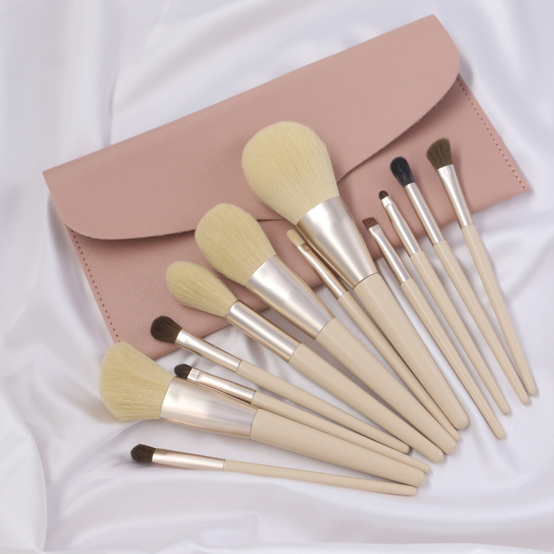 Morandi 12 Makeup Brush Set Eye Shadow Brush Animal Hair Corn Scattered Powder