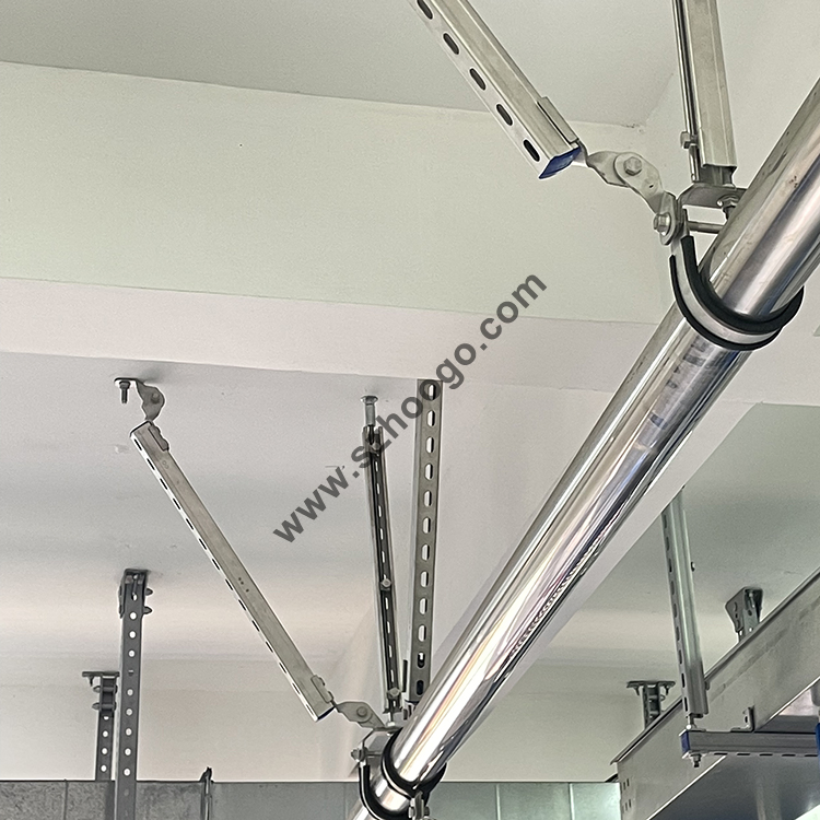 Seismic Support and Hanger Seismic Bracket Strut Channel Four-Way Seismic Bracing