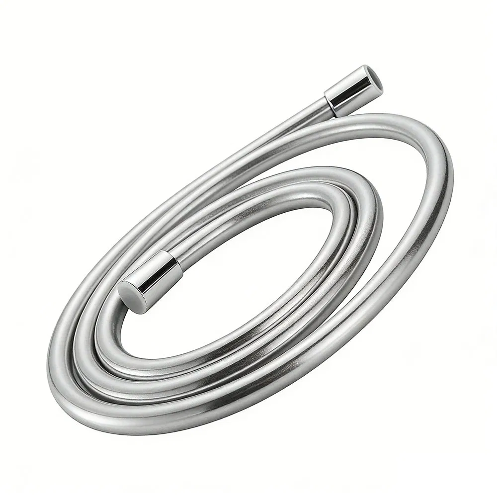 Modern Flexible PVC Shower Hose with Chrome Finish for Stylish Bathrooms