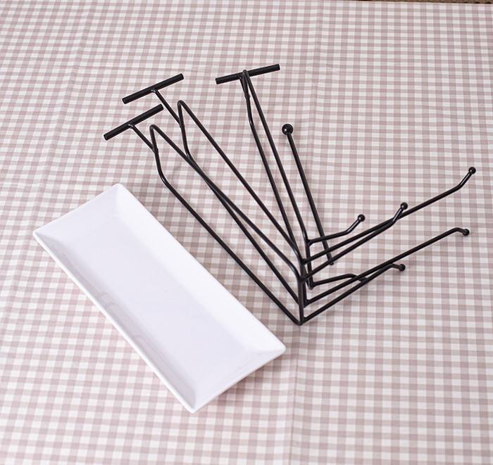 Party Decoration 3-Layer Rectangular Plate Dessert Display Rack Set