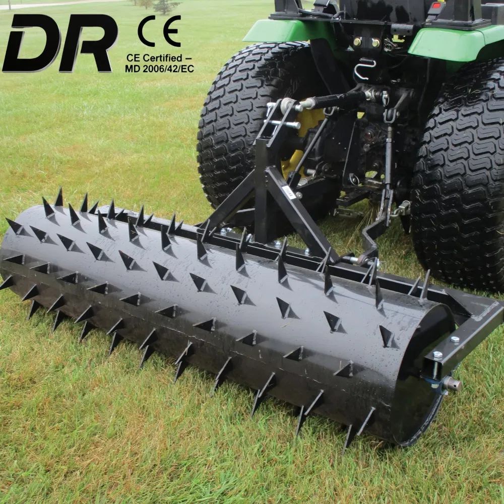 CE-Certified Heavy-Duty Steel Tapered Spike Roller: 3-Point Hitch Tractor-Mounted for Efficient Uniform Turf Aeration
