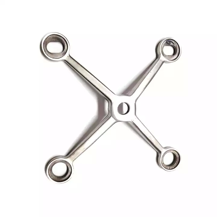 Stainless Steel Curtain Wall Glass Spider Fitting Structural Temper Glass Spider System