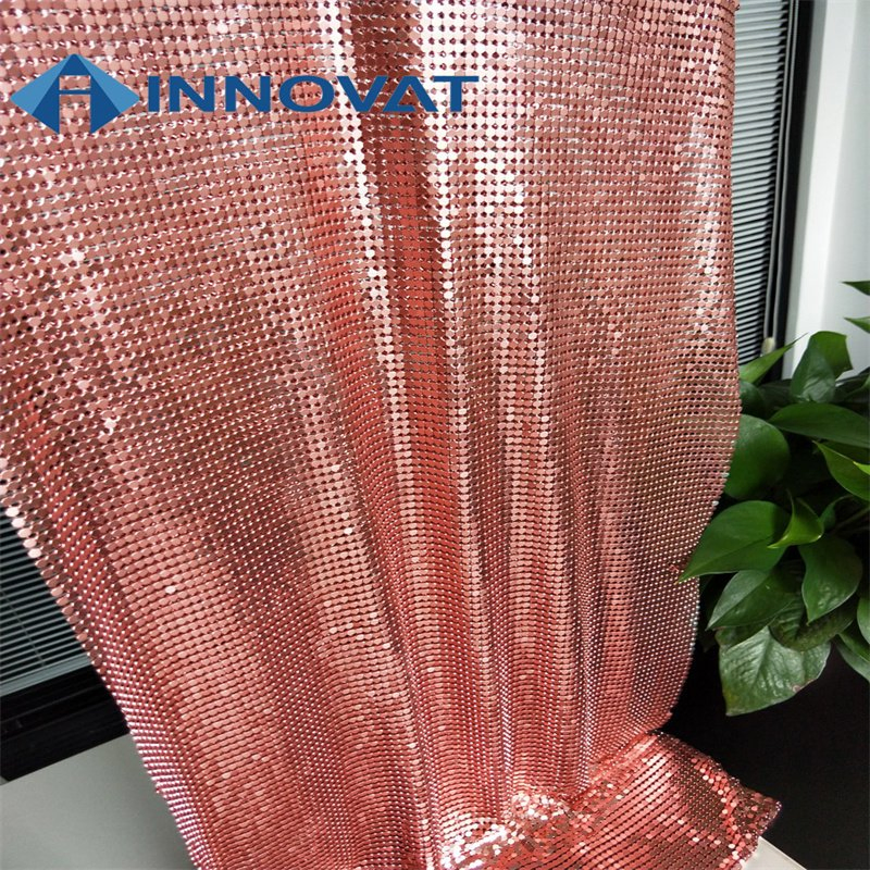Aluminum Chainmail Mesh Fabric/ Window Curtain/ Metallic Mesh Curtain/Sequin Curtain
