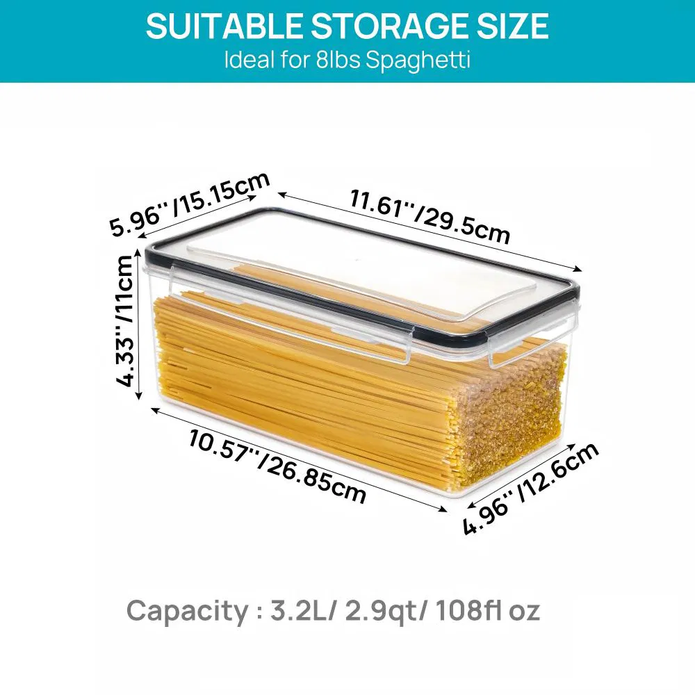 5pack Modern Design Kitchen Food Storage Container Food Grade Plastic Container Airtight Kitchen Box Organizer