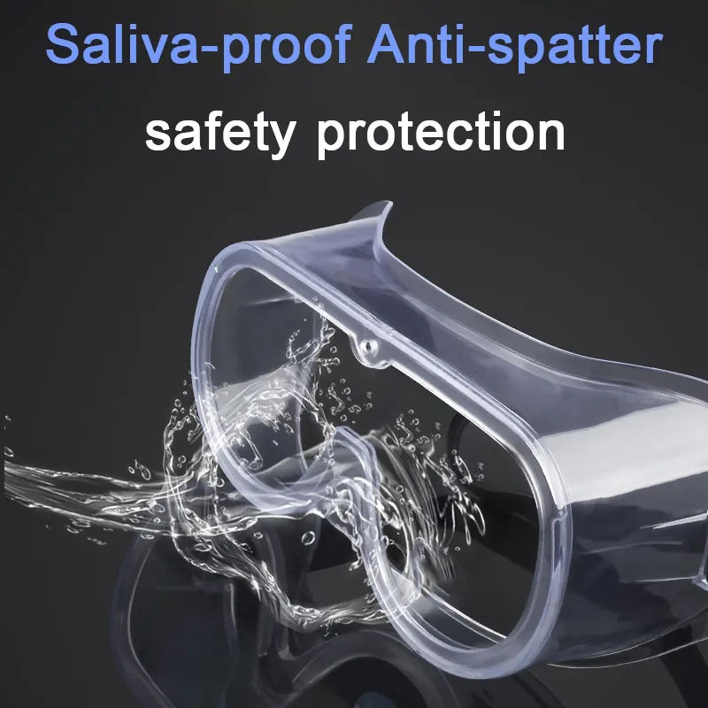 Strength Lens Anti Impact Scratch Splash Lab Work Goggles Clear Safety Glasses