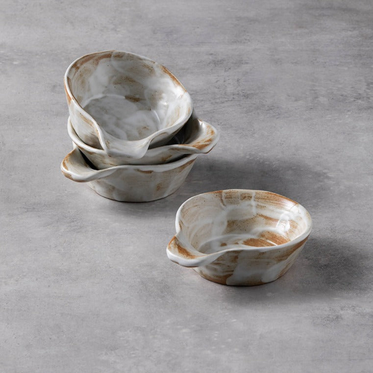 Charming Artisan Ceramic Mini DIP Dish Set for Sauces
