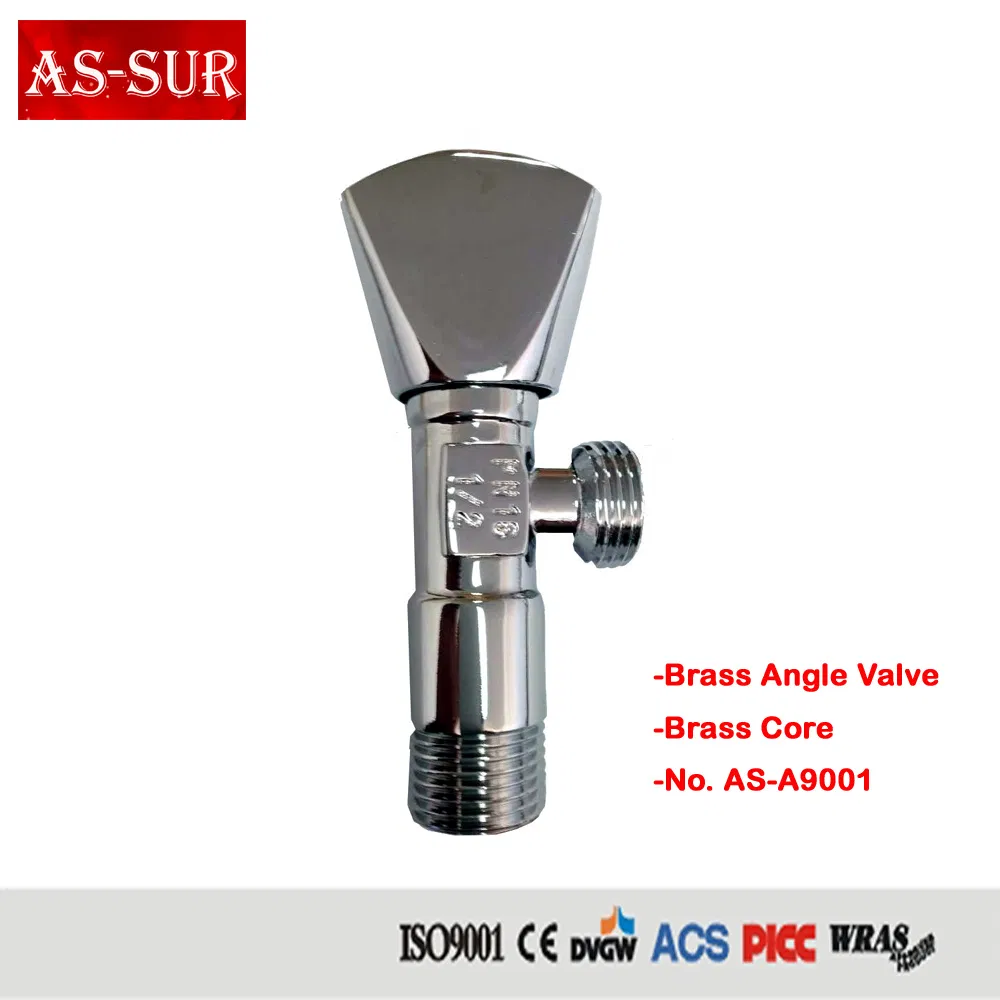 Dn15-20 Chrome Plated 90 Degree Brass Angle Valve A9001