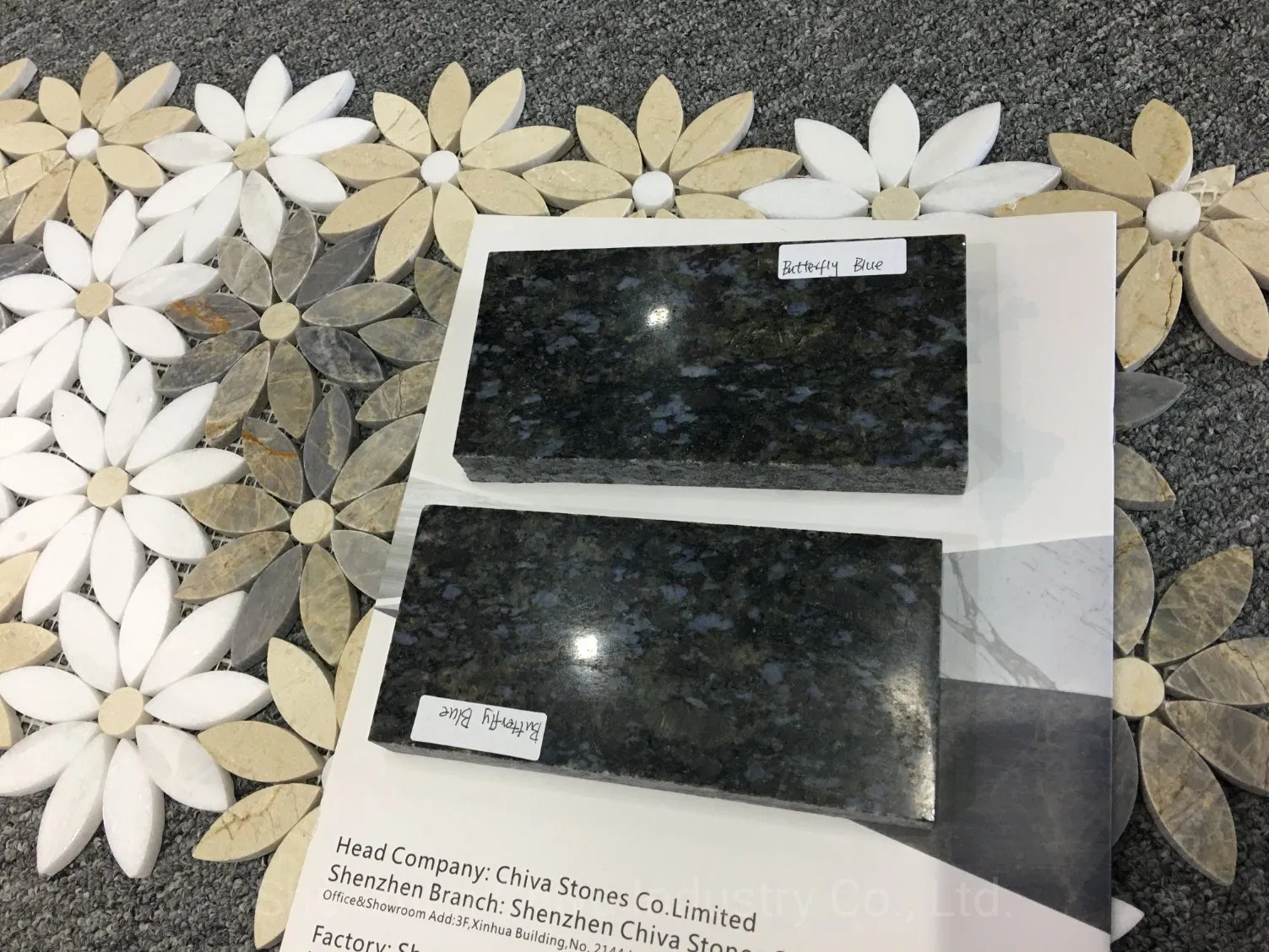 Butterfly Blue Cheap/Granite Interior Kitchen/Vanity/Dining Table Worktop Countertop Slabs Residential/Dormitory/Project