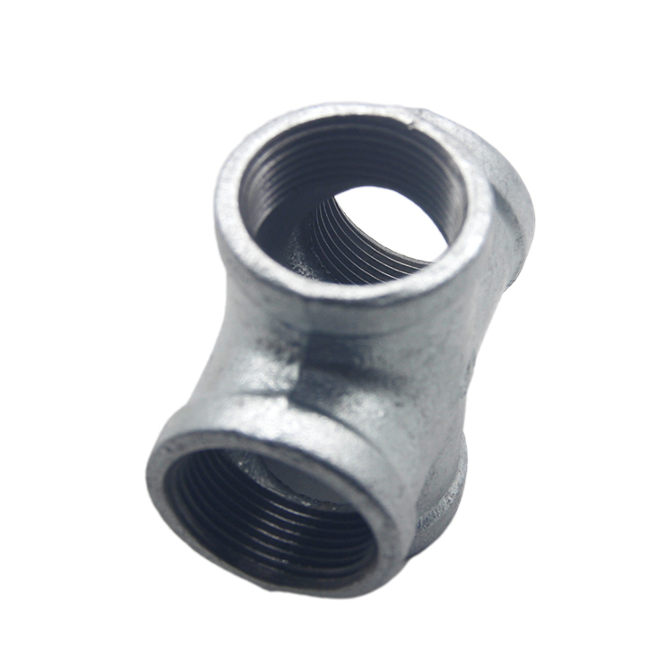 Galvanized Crosses Equal Female 90 Degree Gi Malleable Iron Pipe Fittings in Beaded or Banded Use for Water Gas Oil Supply