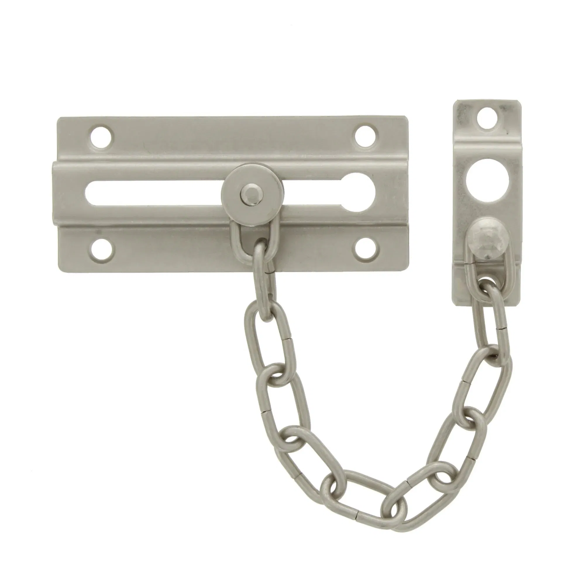 Hardware 4-1/2 in. Privacy Door Chain, Satin Nickel