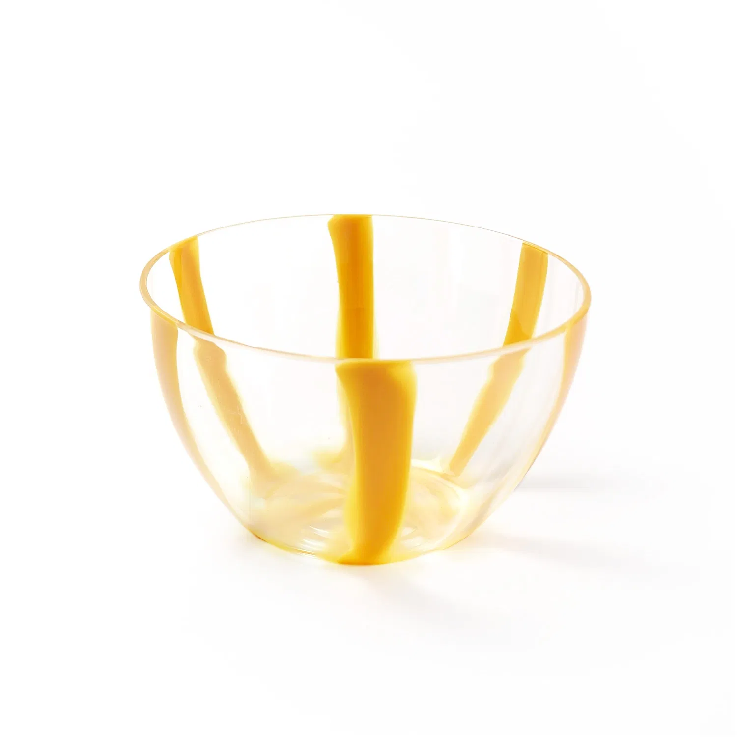 Wholesale Bicolour Striped Custom Plastic Round Salad Bowl