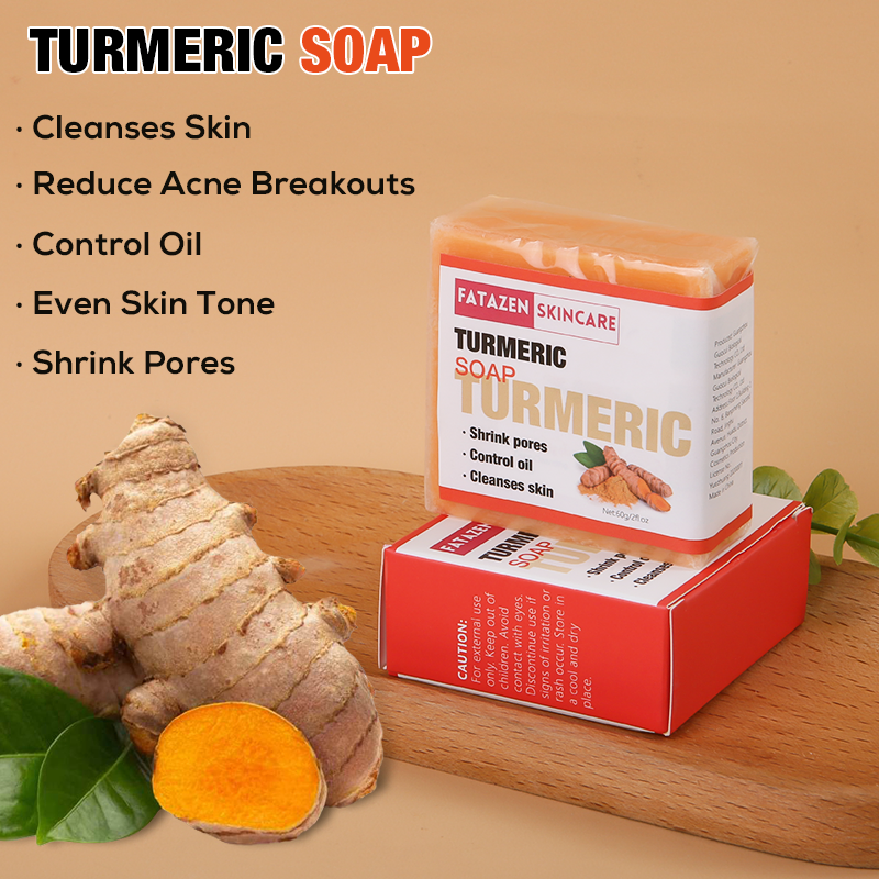 Private Label Skin Care Products Organic Natural Whitening Turmeric Soap OEM Anti Acne Handmade Bath Kojic Acid Bar Soap
