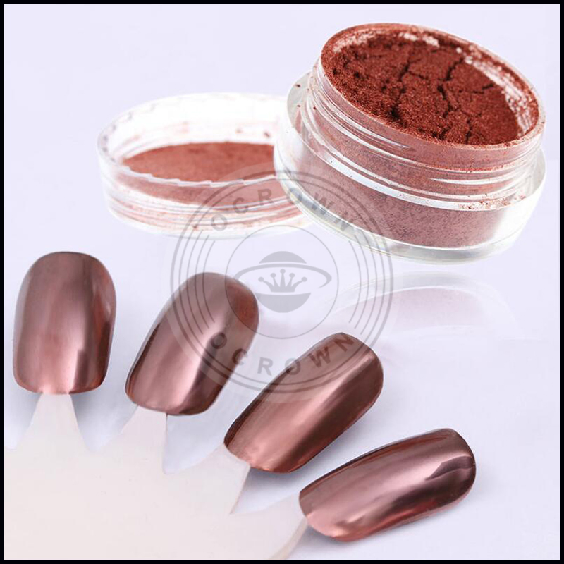 Gold/Sliver Rose Metallic Chrome Nail Gel Polish Pigment Mica Powder