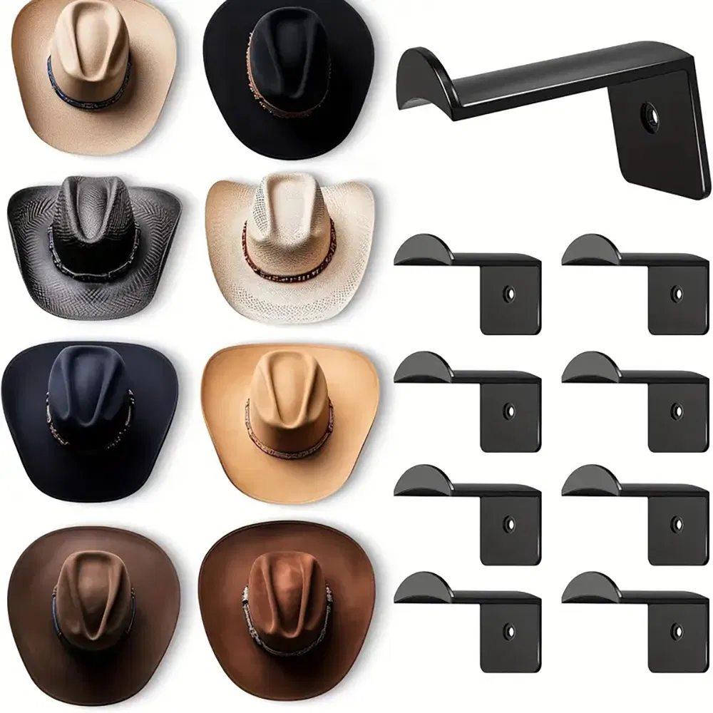 Hat Hooks Cowboy Hat Racks Strong Adhesive Wall Mount Cap Organizer Ez30649