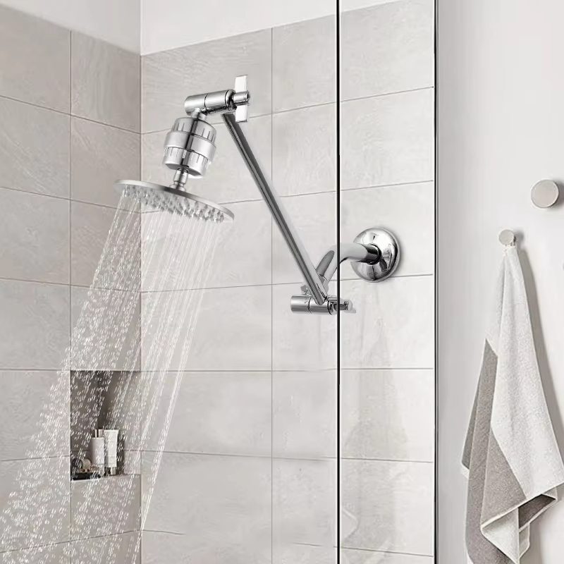 8-Inch Rain High Pressure 304 Stainless Steel Luxury Waterfall Shower Head Massage Wall Mount