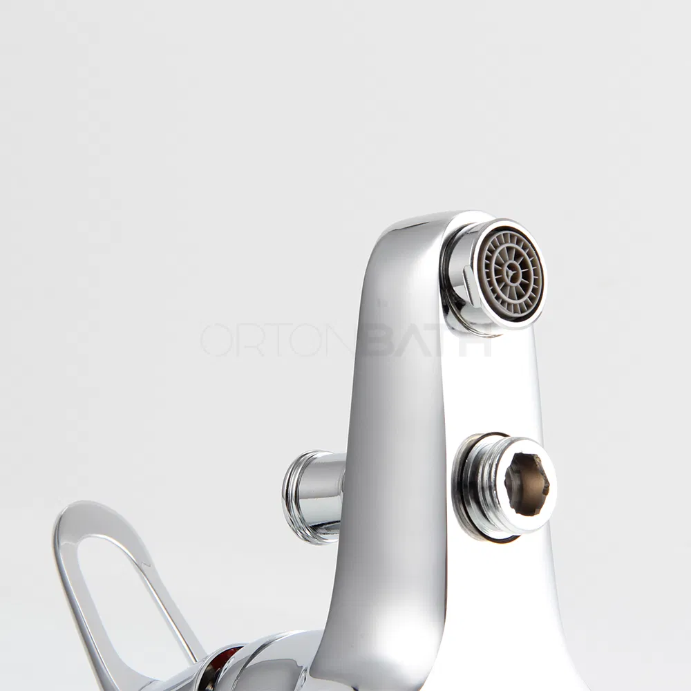 Ortonbath High Quality Bathroom Shower Faucet Set Bathtub Brass Chrome Hot Cold Water Mixer Tap Copper Bath Mixer Taps