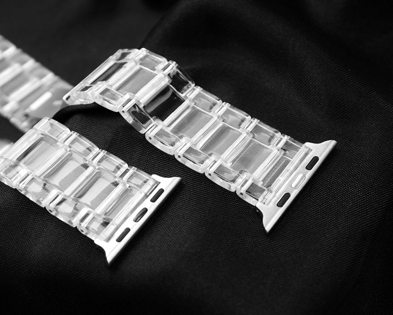 Factory Price Plastic Strap for Apple Watch Band 38/40/41mm Transparent Smart Bracelet for iWatch Series 7 6 5 4 3 Se 42/44/45mm
