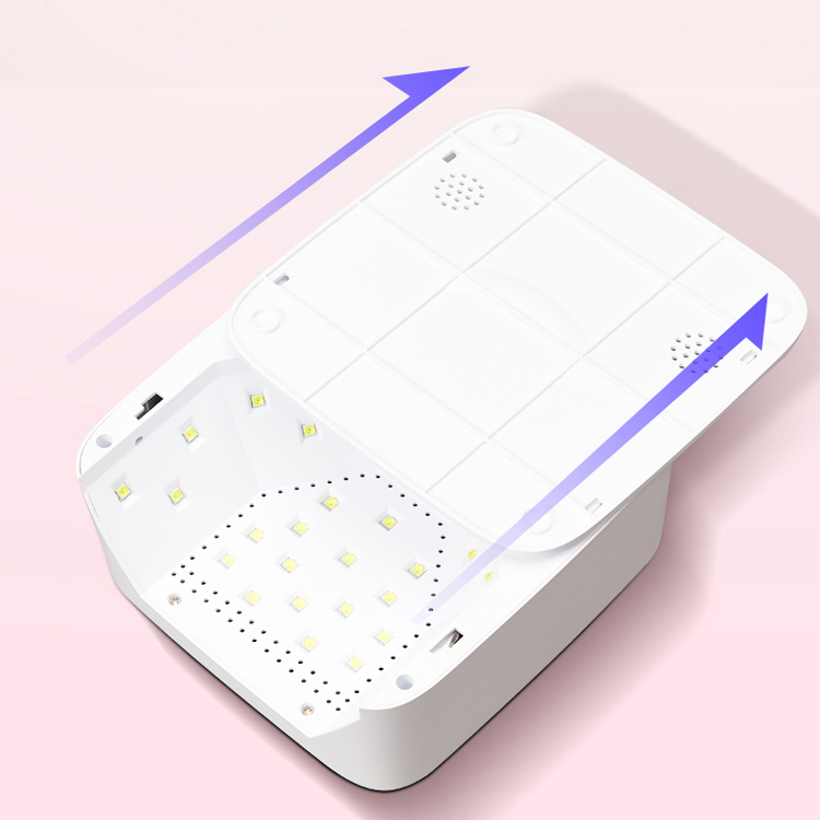 Powerful 72W Rechargeable Cordless UV Nail Lamp with Large Capacity Battery for Long Time Use