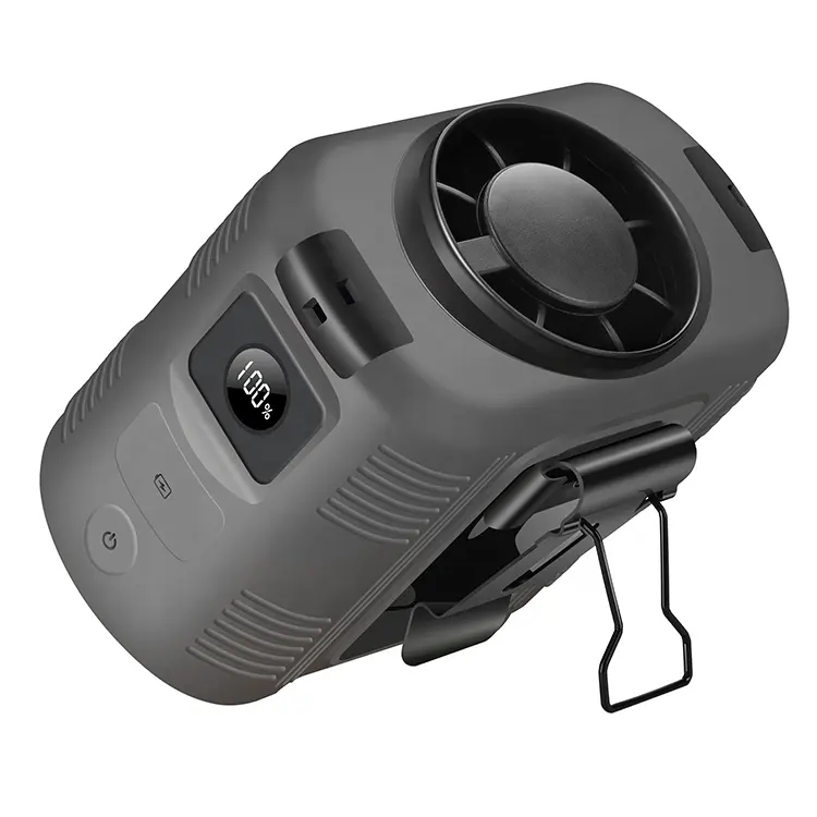 2025 Portable Waist Fan with 15000mAh Power Bank for Outdoor Sports Brushless Motor Low Noise with LED Light Private Mold