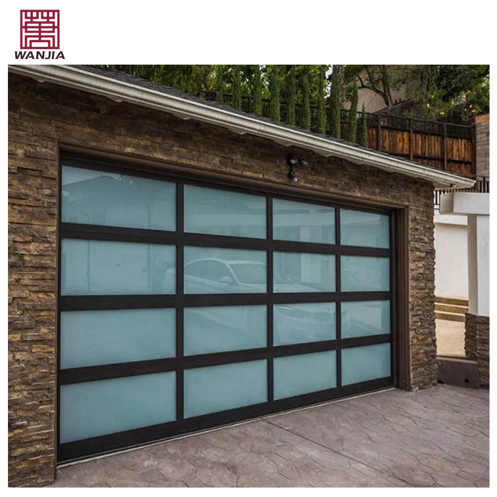 12X7 Residential Home Sectional Glass Garage Doors Aluminum Garage Door