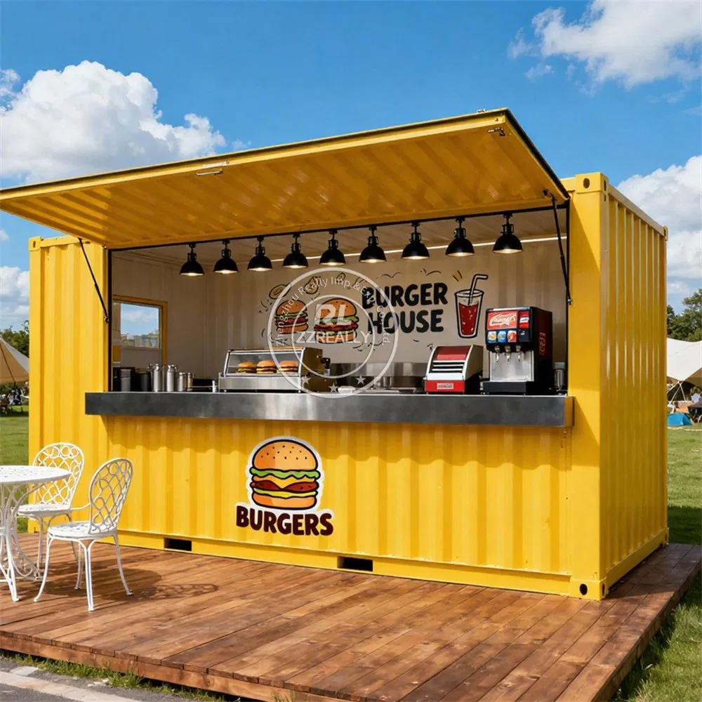 New Container Bar Restaurant Mobile Kitchen Shipping Container Restaurant Customizable Coffee Shop Food Snack Coffee Bar for Sale