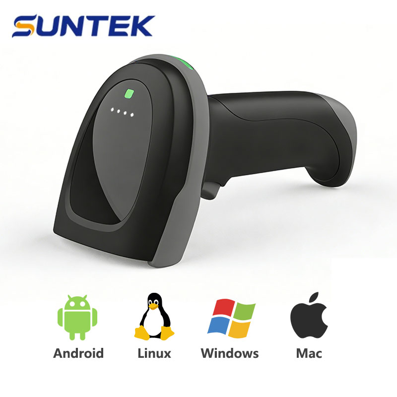 Handheld Suntek Inventory Scanner 1d & 2D Qr & Bar Code Wired Reader with USB Scanner Gun