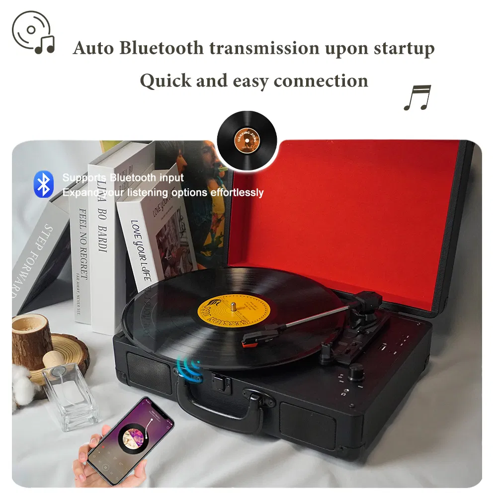 Ретро-чемоданный проигрыватель с Bluetooth и USB