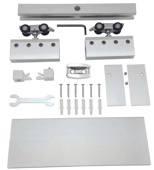 Bathroom Door Accessories Stainless Steel 304 Frameless Glass Sliding Shower Door System Sliding Door